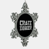 Crate Digger Schneeflocken Zinn-Ornament (Links)