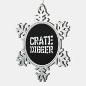 Crate Digger Schneeflocken Zinn-Ornament (Rechts)