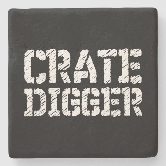 Crate Digger Steinuntersetzer (Vorderseite)