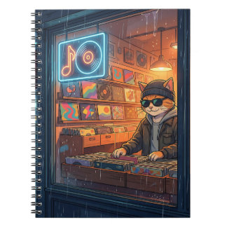 Crate Digging at the Vinyl Store Notizblock