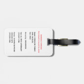 Crate Tag Pet Photo Emergency Contact Gepäckanhänger (Rückseite horizontal)