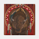 Cratemade Native American Buffalo Magnet (Vorne)
