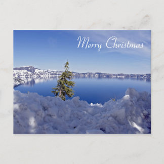 Crater Lake at winter - Merry Christmas Feiertagspostkarte