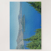 Crater Lake Blue Water und Evergreen Trees Foto Puzzle (Vertikal)