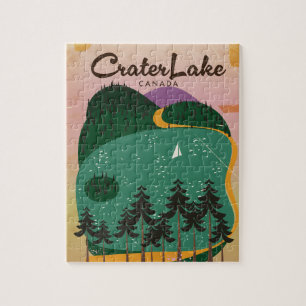 Crater Lake Kanada Reiseplakat Puzzle