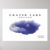 Crater Lake Map Poster (Vorne)