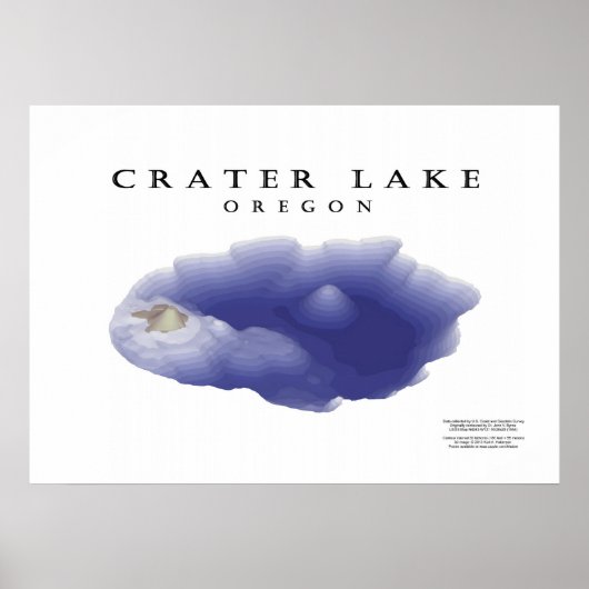 Crater Lake Map Poster (Vorne)