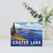 Crater Lake National Park Deer Art Postkarte (Stehend Vorderseite)