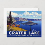 Crater Lake National Park Deer Art Postkarte (Vorne/Hinten)