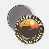 Crater Lake National Park Est 1902 Magnet (Vorderseite/Rückseite)