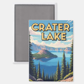 Crater Lake National Park Oregon Reise Magnet (Vorderseite/Rückseite)
