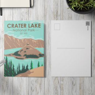 Crater Lake National Park Oregon Vintage Postkarte