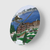 Crater Lake National Park Runde Wanduhr (Winkel)