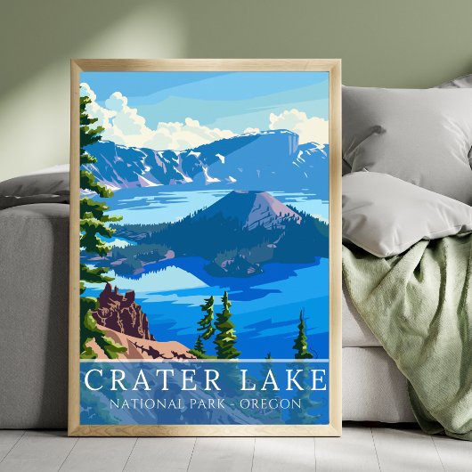 Crater Lake National Park Scenic Landscape Poster
