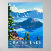 Crater Lake National Park Scenic Landscape Poster (Vorne)