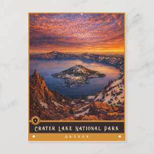 Crater Lake National Park   Vintage-Postkarte Postkarte