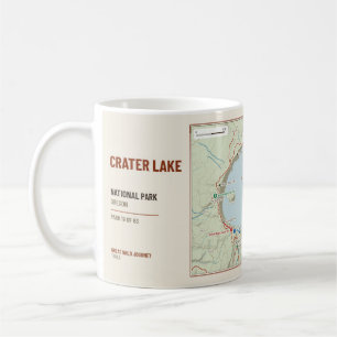 Crater Lake National Park Wanderweg Karte Tasse
