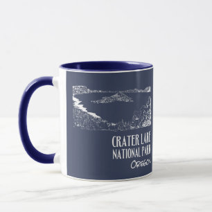 Crater-Lake-Nationalpark-Kunstillustration Tasse