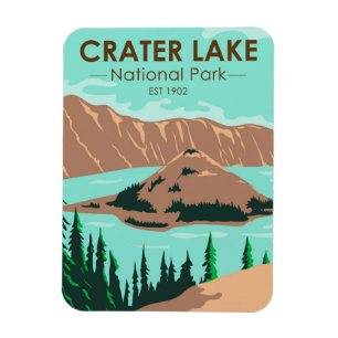 Crater Lake Nationalpark Oregon Vintage Magnet
