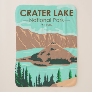 Crater Lake Nationalpark Oregon Vintage Sherpadecke