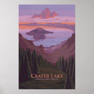 Crater-Lake-Nationalpark Reiseplakat Poster