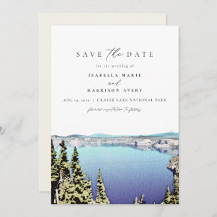 CRATER LAKE Nationalpark Skyline Save the Date Einladung