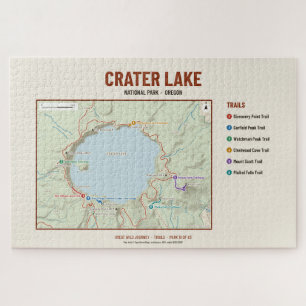 Crater-Lake-Nationalpark-Wanderkarte-Rätsel Puzzle