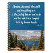 Crater Lake Oregon Christliches Notebook Notizblock (Vorderseite)