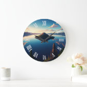 Crater Lake Oregon Große Wanduhr (Zuhause)
