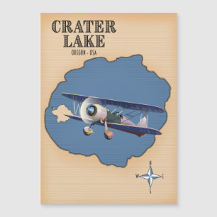 Crater Lake Oregon USA Vintage-Karte Magnetkarte