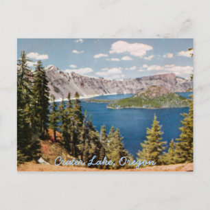Crater Lake Oregon Vintage-Postkarte Postkarte