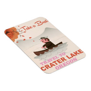 Crater Lake Oregon Vintage Reiseplakat Magnet
