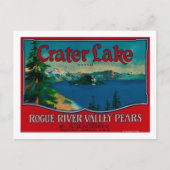 Crater Lake Pear Crate LabelMedford, OR Postkarte (Vorderseite)