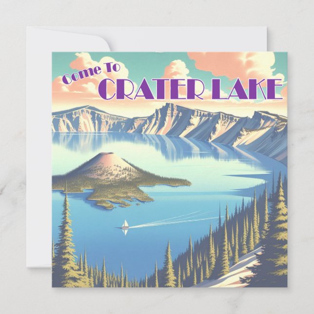 Crater Lake Vintage Poster (Vorderseite)