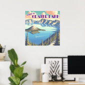 Crater Lake Vintage Poster (Heimbüro)