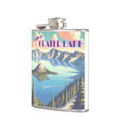 Crater Lake Vintage Poster Flachmann (Links)