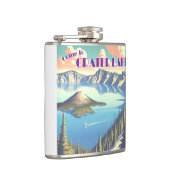 Crater Lake Vintage Poster Flachmann (Rechts)