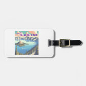 Crater Lake Vintage Poster Gepäckanhänger (Vorderseite horizontal)