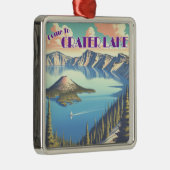 Crater Lake Vintage Poster Ornament Aus Metall (Rechts)