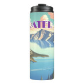 Crater Lake Vintage Poster Thermosbecher (Vorderseite)