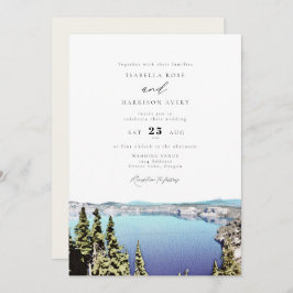 CRATER LAKE Zielort Park Pine Wedding Einladung