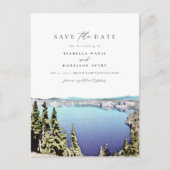 CRATER LAKE Zielort Save the Date Postkarte (Vorderseite)