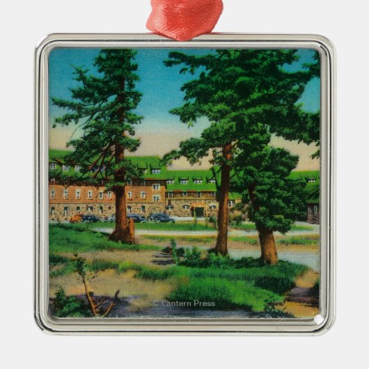 Crater See-Häuschen und alter PinesCrater See ODER Ornament Aus Metall (Vorne)