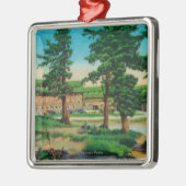 Crater See-Häuschen und alter PinesCrater See ODER Ornament Aus Metall (Links)