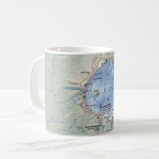 Crater See-Karten-Tasse Kaffeetasse (Vorderseite Links)