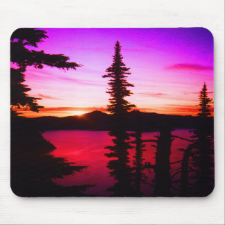 Crater See-Sonnenuntergang Mousepad