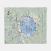 Crater Seekarten-Fleecedecke Fleecedecke (Vorderseite (Horizontal))
