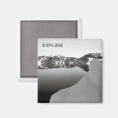 Crater Snowdrift, EXPLORE Magnet (Vorderseite/Rückseite)