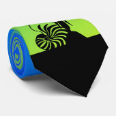 Cravate flèche faîtière kanak bleu turquoise krawatte (Gerollt)