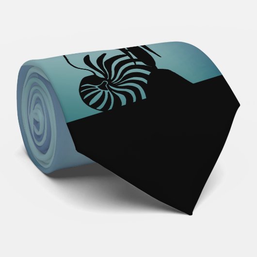 Cravate flèche faîtière kanak. gris dégradé krawatte (Gerollt)